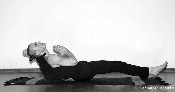 Kashyabasana - Ashtanga Vinyasa Yoga transcends gravity in Advanced A Series (Sthira Bhaga). 