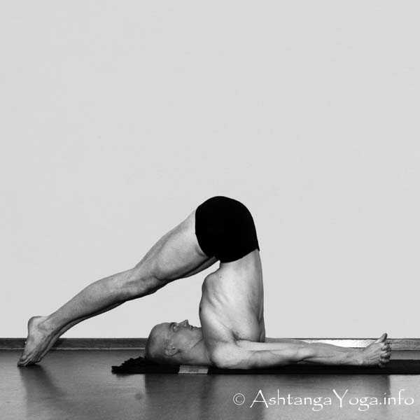 Halasana - The finishing sequence harmonises the energy (Prana) at the end of Ashtanga Vinyasa Yoga Practice.