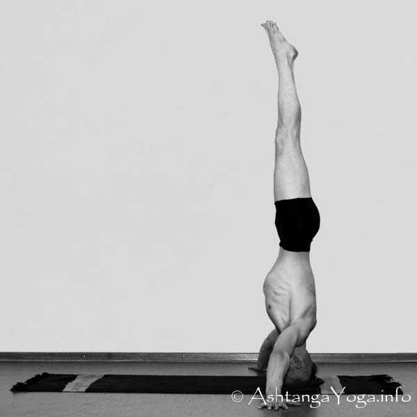 Muka Hasta Sirsasana C - Intermediate Series (Nadi Shodana / second serie) brings the Ashtanga Vinyasa Yoga Practice from an physical to an more energetic level. 