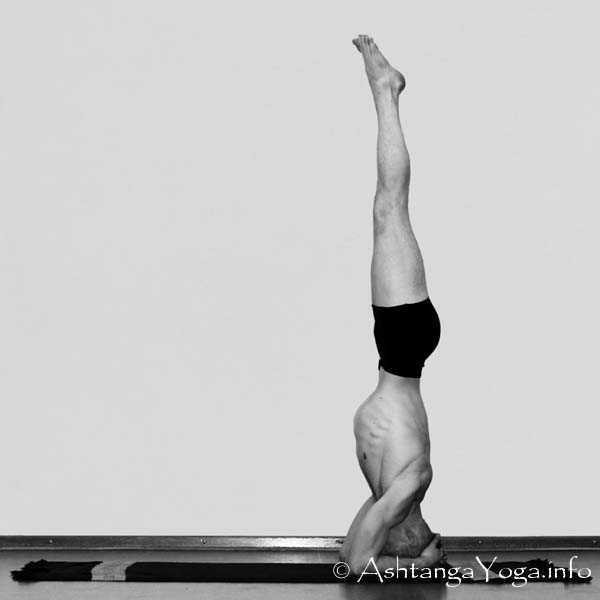 Baddha Hasta Sirsasana A - Intermediate Series (Nadi Shodana / second serie) brings the Ashtanga Vinyasa Yoga Practice from an physical to an more energetic level. 