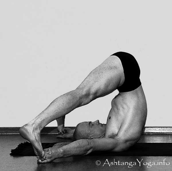 Supta Konasana - Primary Series (=Yoga Chikitsa / first series) is said to be the most demanding Part of Ashtanga Vinyasa Yoga. - Because it is the first series you learn as a beginner.... and every begin is hard.